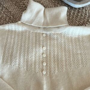 Gorgeous ivory cashmere turtleneck